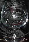 Small photograph of a FISTS 25th Anniversary Brandy glass.  Click for more information