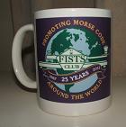 Small photograph of a FISTS 25th Anniversary Mug in lilac.  Click for more information