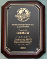 Small image of Ian G4MLW's FISTS Outstanding Achievement Plaque.