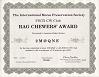 Small image of a Rag Chewers Award certificate.