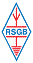 RSGB diamond-shaped logo (copyright RSGB) with an aerial, capacitor, and earth symbol.  The letters RSGB are between the capacitor plates.