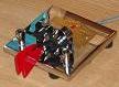 Small photograph of Phil G0ABY's Vibroplex Square Racer paddle.