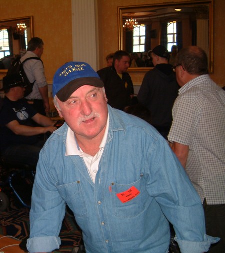 Photograph of Frank G4XHZ at the NARSA Norbreck Rally in April 2010