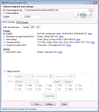 Snapshot of the main FISTS Log Converter window.