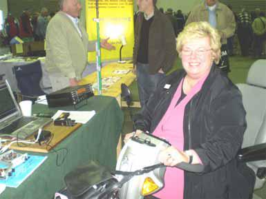 Photograph of Donnington 2008 FISTS stand showing Mary G0NZA