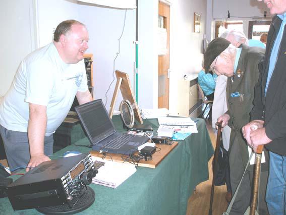 Photograph of Yeovil 24th QRP Convention FISTS stand showing Paul M0BMN