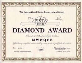 Image of Diamond Century Award certificate