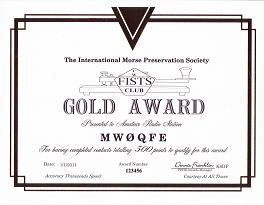 Image of Gold Century Award certificate