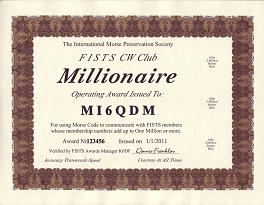 Image of Millionaire certificate